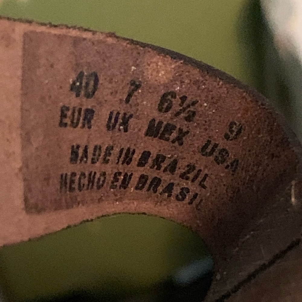 Gorgeous brown leather Mango wedges - Picture 6 of 13